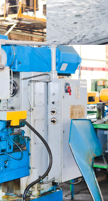 Industrial iron lathe for cutting, turning of billets from metals, wood and other materials, turning, manufacturing of details and spare parts at the factory.